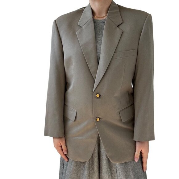 Vintage Georgio Armani Wool Tan Sport Coat Blazer Trouser Set 40R - Picture 4 of 10